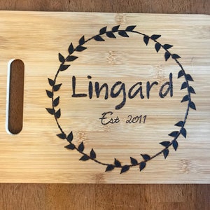 Individuelle Holz verbrannt Schneidebrett; Personalisiertes Schneidebrett; Hochzeitsgeschenk