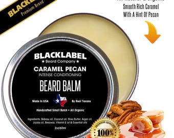 CARAMEL PECAN Beard Balm, beard conditioner, nourishing, beard care, mens grooming, beardlife, moisturizer, all natural