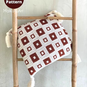 Mosaic Crochet square Pillow cover pattern
