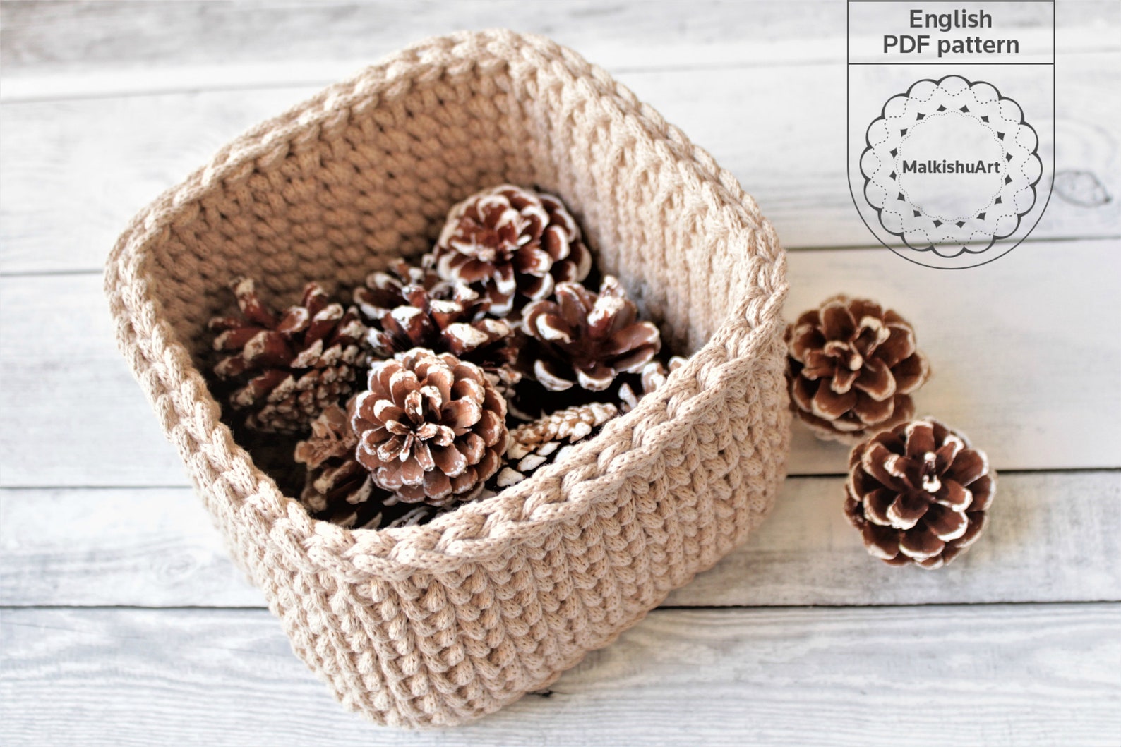 Crochet Square Basket Pattern Crochet Pattern Instant Etsy