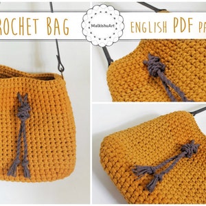 Crochet Bag pattern, Crochet Oval Base Bag PDF, instant download, crochet bag pdf, DIY Crochet bag, crochet tote bag pattern image 3