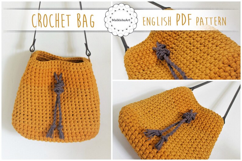 Crochet Bag pattern, Crochet Oval Base Bag PDF, instant download, crochet bag pdf, DIY Crochet bag, crochet tote bag pattern image 3