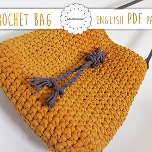 Crochet Bag pattern, Crochet Oval Base Bag PDF, instant download, crochet bag pdf, DIY Crochet bag, crochet tote bag pattern image 2