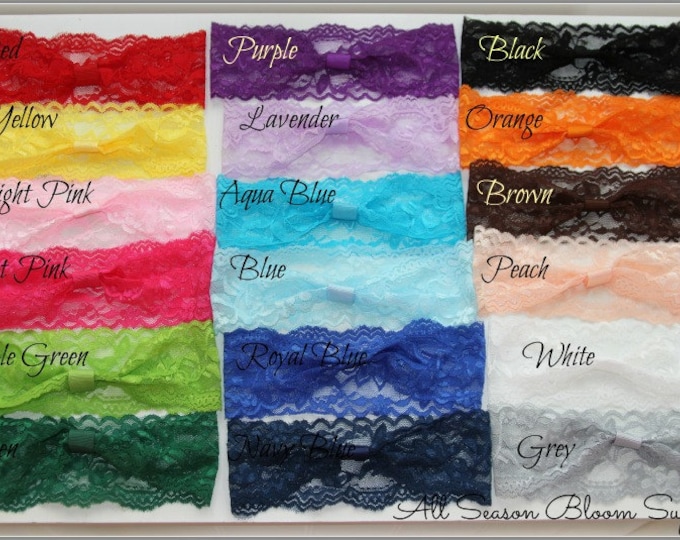 Lace Headband, Lace Elastic, Stretch Lace Headbands, Interchangeable
