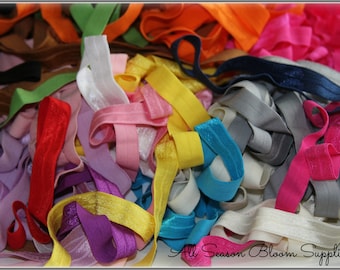 Elastico pieghevole Grab Bag, elastico pieghevole da 5/8, FOE, elastico pieghevole, elastico lucido, vendita di elastici al metro, fascia per capelli, fai da te