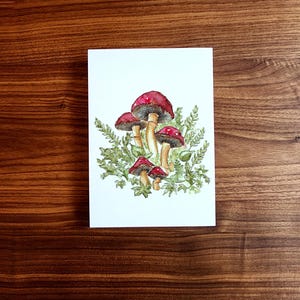 Whimsical Mushroom Art Print - Cozy Cottagecore Decor and Office Accent - Affordable Gifts Under 20