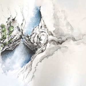 Art du paysage, téléchargement numérique, peinture de la nature, art de la montagne, bricolage, décoration minimaliste, art mural, amoureux de la nature, carte topographique