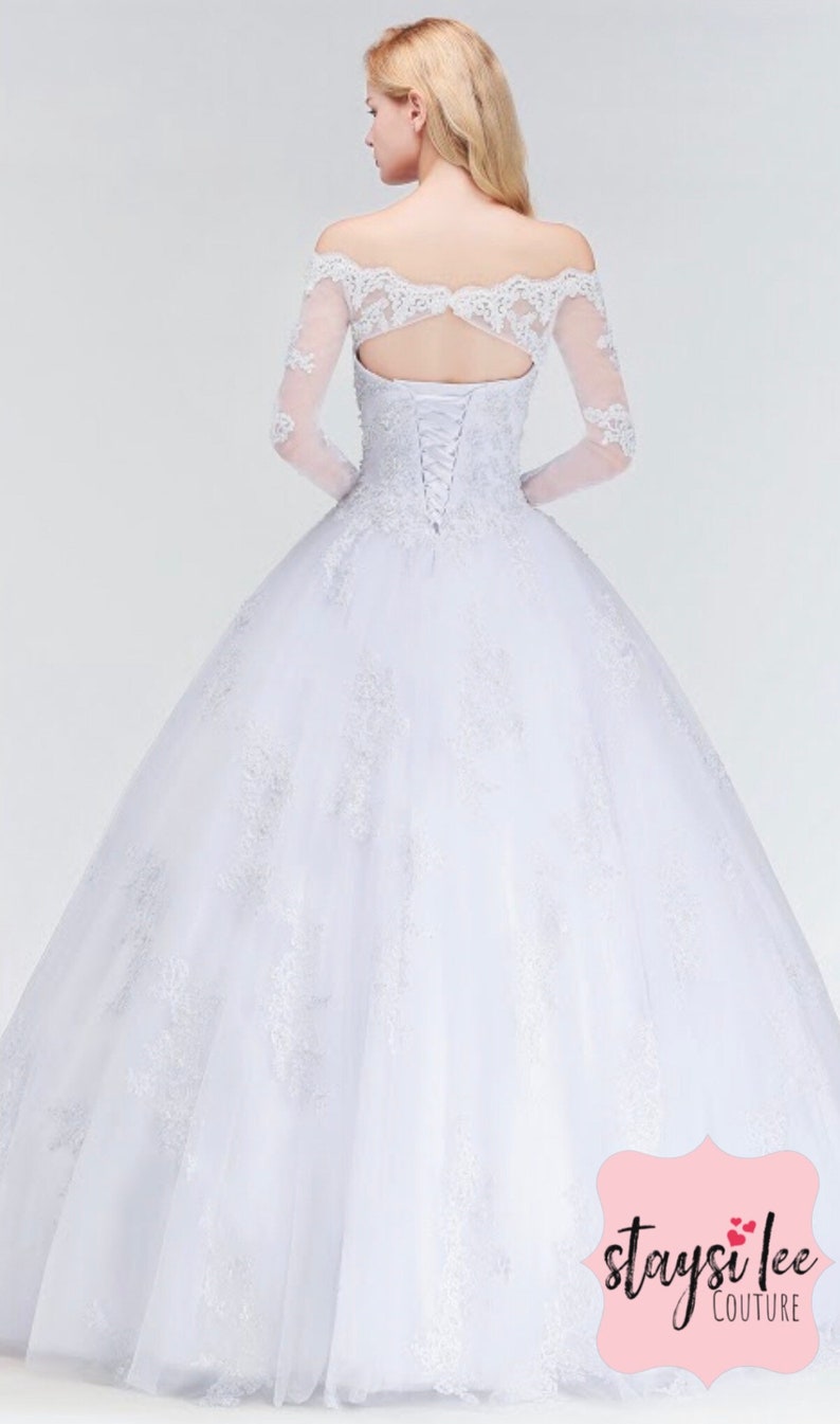 Long Sleeve Wedding Dress sizes 2 26 34 Colors Available Etsy