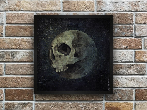 Peinture Gothique De Lune Impression D Art Etsy