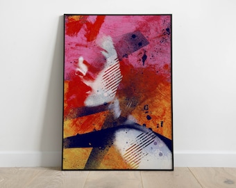 Woman silhouette graffiti wall art • Giclée fine art print • Abstract female portrait • Spray paint art • Street art poster wall decor
