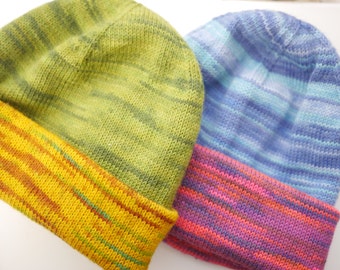 Double Layer hat. Reversible hat. Two-tone hat.