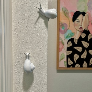 Snail Wall Sculpture - White - Wall Art