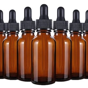 1oz Amber Glass Bottle with Dropper