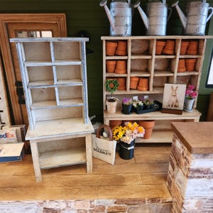 Dollhouse Miniatures POTTING BENCH, dollhouse furniture, vintage, 1:12 scale