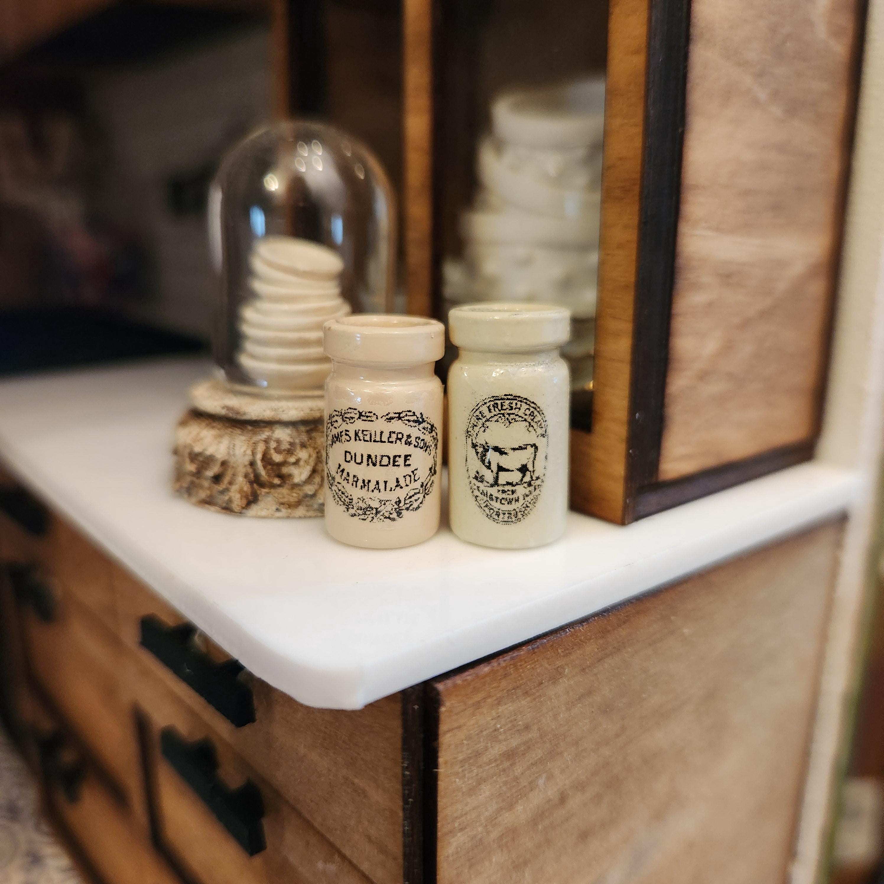 Dollhouse Miniatures, ADVERTISING JAR, home decor, miniature shelf, dollhouse accents, 1:12 scale