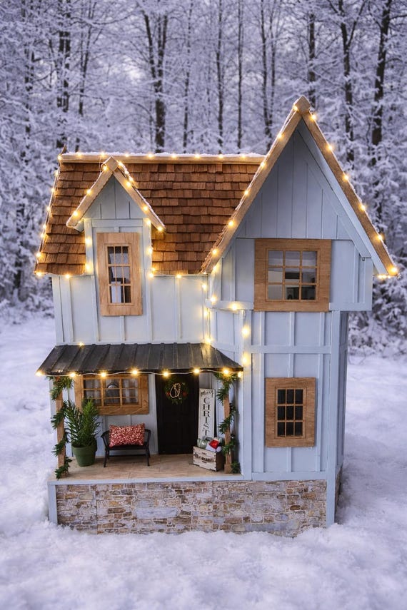 Custom Renovated Vintage Dura-craft Newberg Dollhouse, Modern