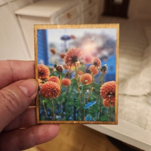 Dollhouse Miniatures sign, Dahlia, home decor, miniature sign, dollhouse accents, 1:12 scale, wall decor