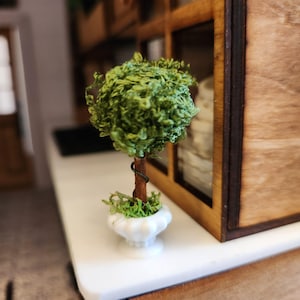 Dollhouse Miniatures plant, home decor, SMALL TOPIARY, dollhouse accents, 1:12 scale, home greenery