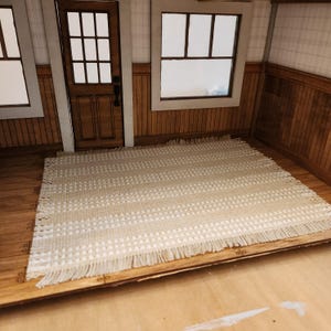 Dollhouse Miniatures Area Rug 1:12 scale, dollhouse carpet, dollhouse decor, dollhouse textiles