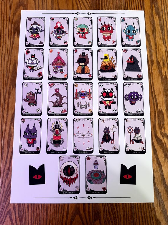 Cult of the Lamb Tarot Art Print on Cotton Canvas