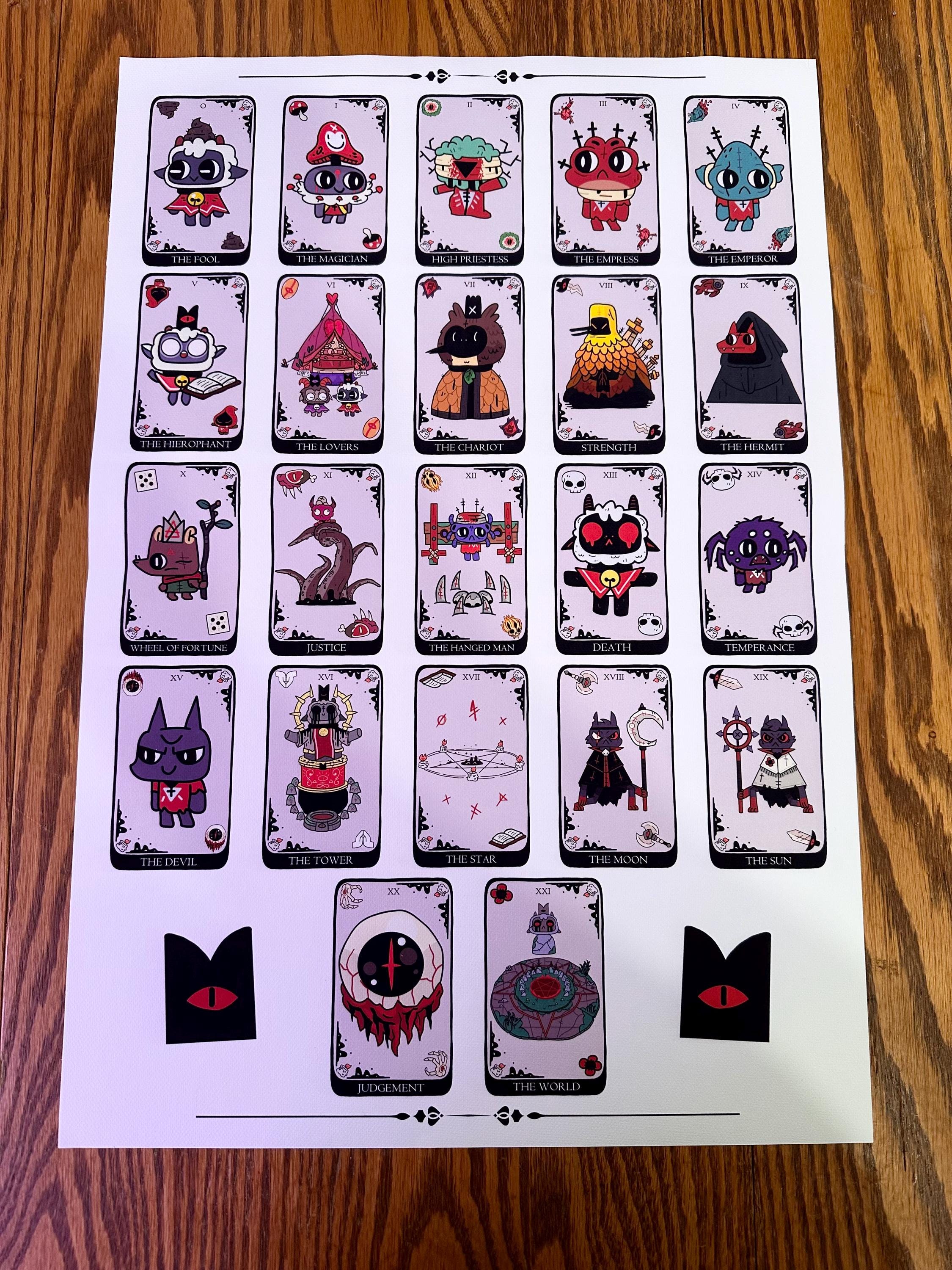 Cult of the Lamb Tarot Art Print on Cotton Canvas - Etsy