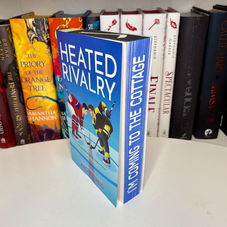 Heated Rivalry Sprayed Edges Heated Rivalry by Rachel Reid With Hand Painted Stencilled Edges - Etsy