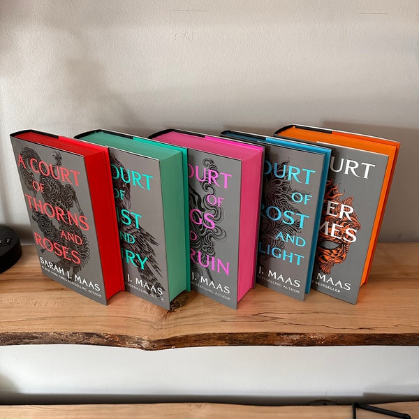 A Court of Thorns and Roses Box Set with Custom Painted Edges