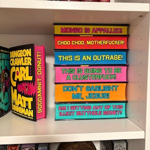 Dungeon Crawler Carl Series books 1-7 custom Stencilled Edges Hand Painted