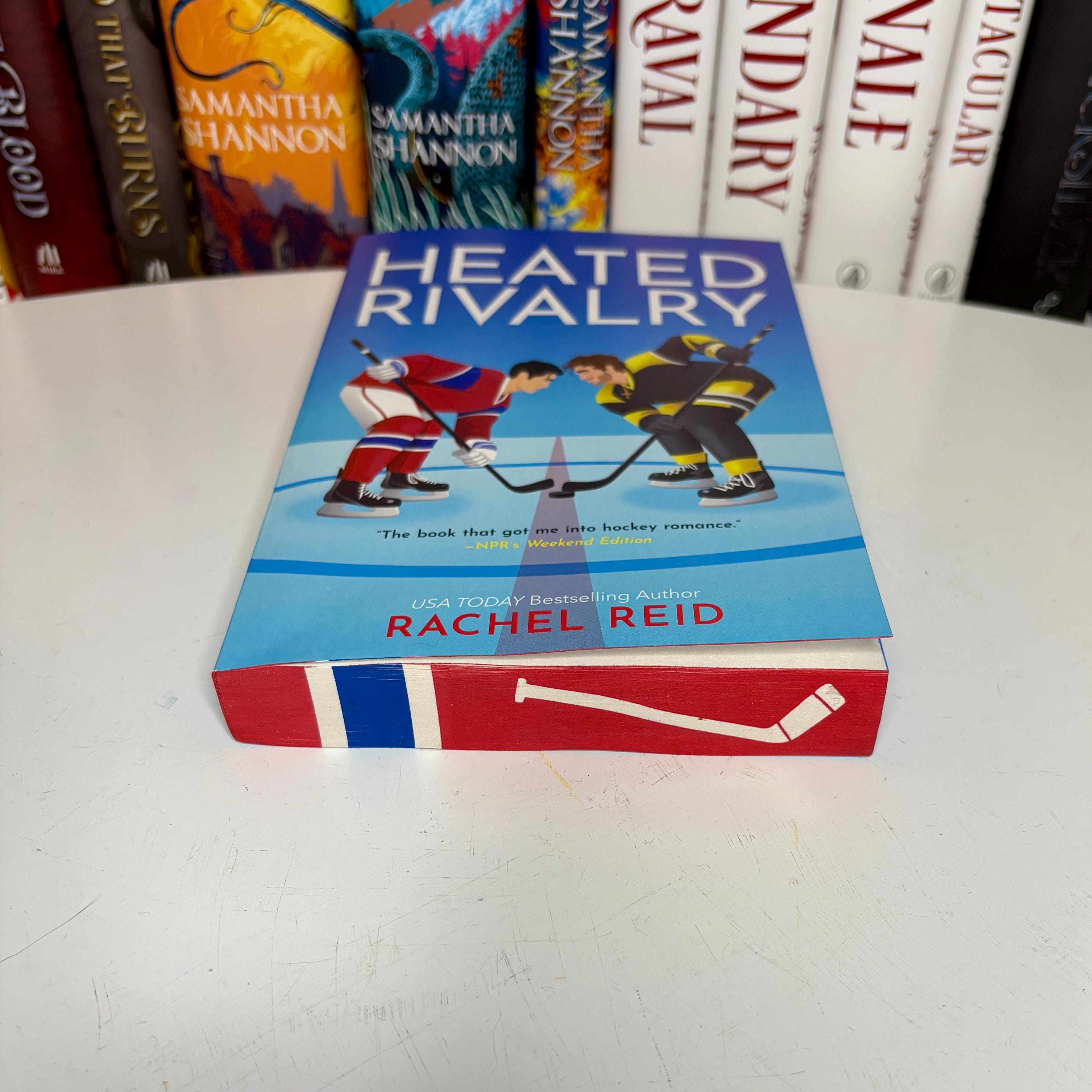 Heated Rivalry Sprayed Edges Heated Rivalry by Rachel Reid With Hand Painted Stencilled Edges - Etsy