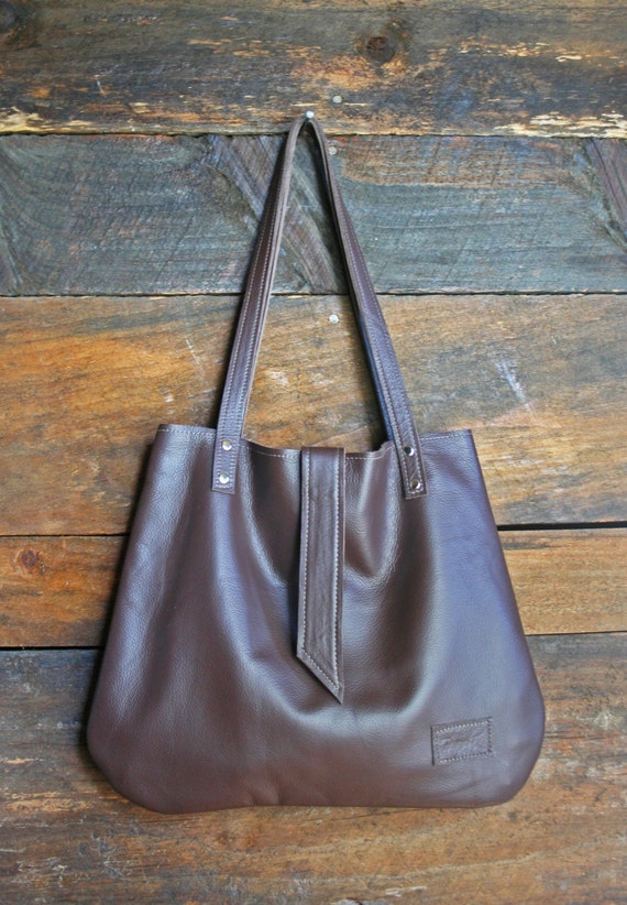 Items similar to Brown Leather Hobo, leather handbag, brown women's ...