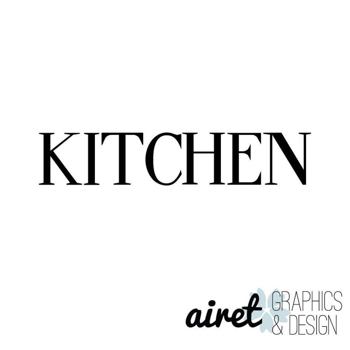 Kitchen Vinyl Decal Wall Art Decor Sticker Home Decor Etsy