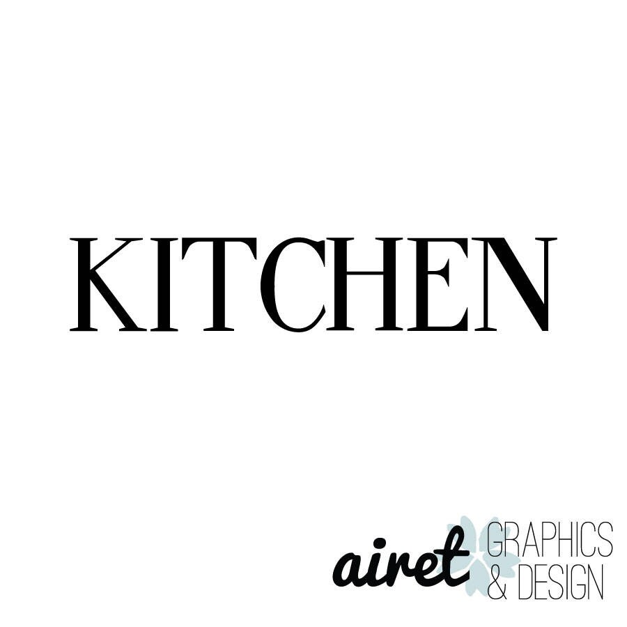 Kitchen Vinyl Decal Wall Art Decor Sticker Home Decor Etsy