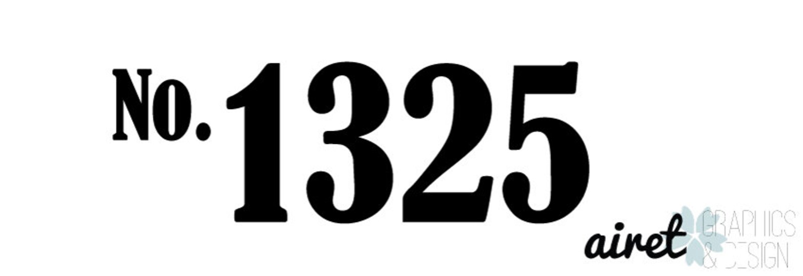 House Number Front Door Vinyl Decal Sign V2 Etsy