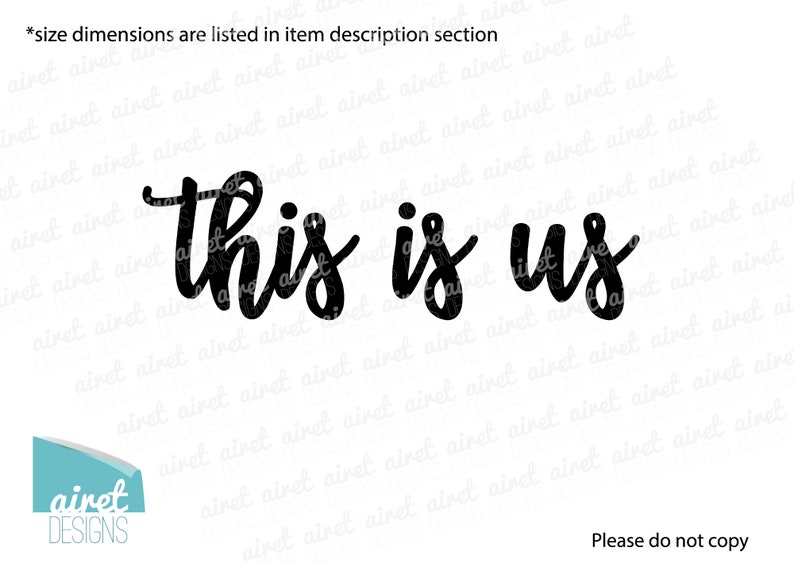 This is Us Vinyl Decal Wall Art Decor Sticker Photo Etsy