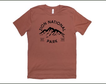 Zion National Park T Shirt - Hiking shirts, National Park Shirt - Hiker Shirt - Camping Shirt - Utah Shirt - Nature Shirts - Adventure Tee