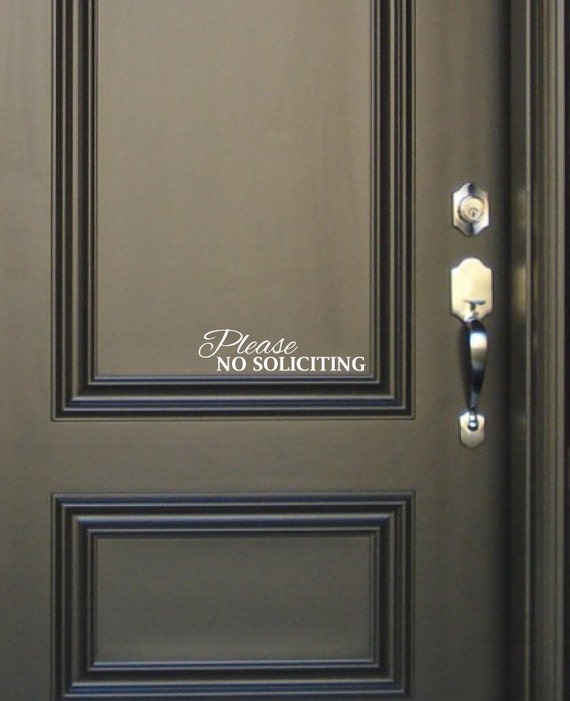 please no soliciting sign vinyl decal sticker etsy