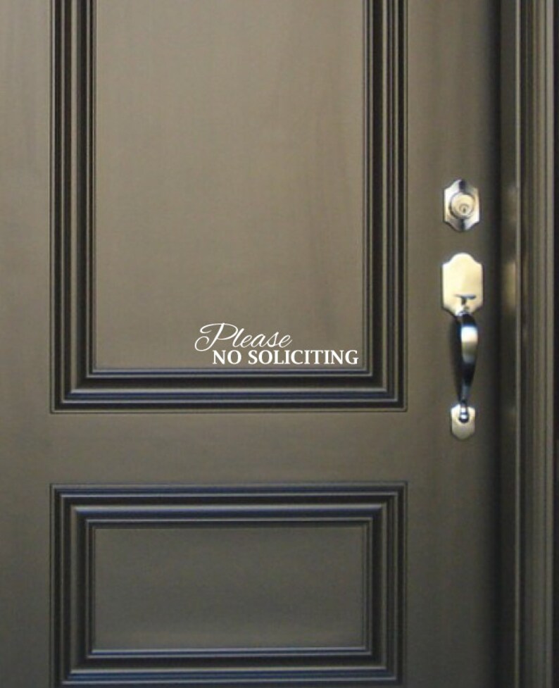 Please No Soliciting Sign Vinyl Decal Sticker Image 0
