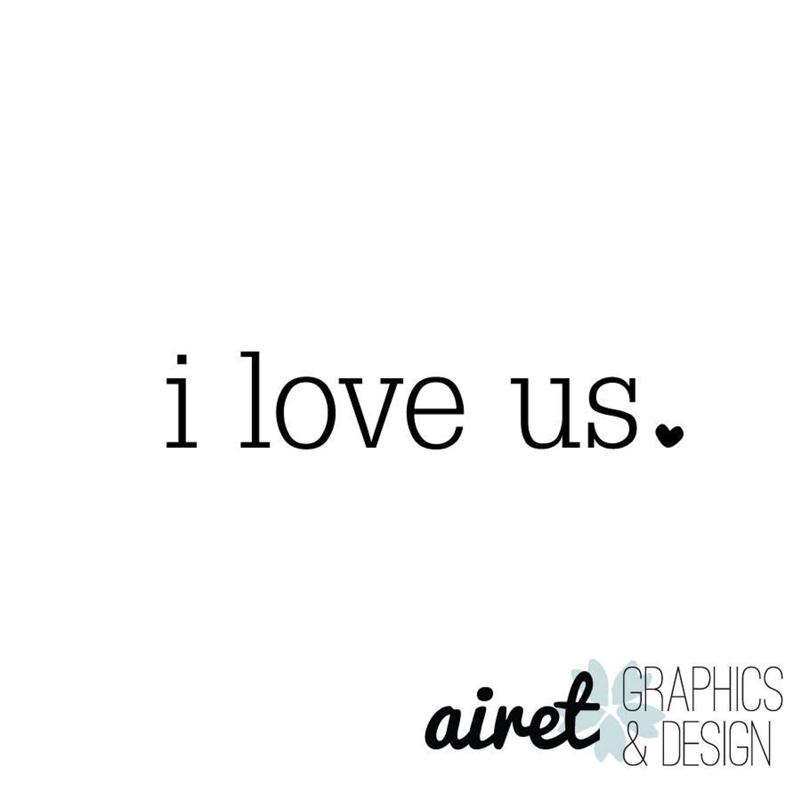 I Love Us Vinyl Decal Wall Art Decor Sticker Home Decor Etsy