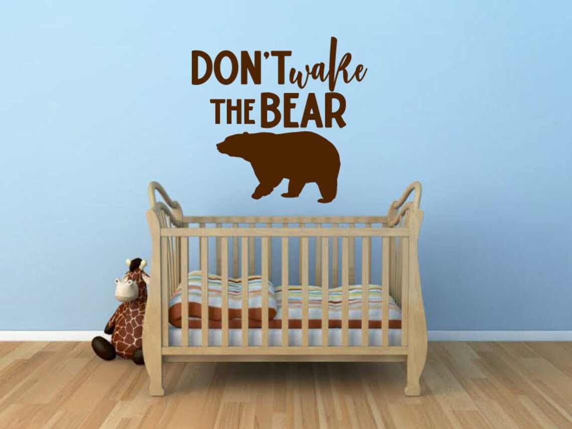 Don't Wake the Bear Vinyl Decal Wall Art Decor Sticker Etsy