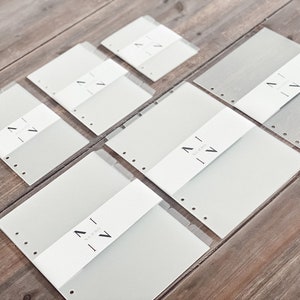 A5 / Personal / Pocket transparent, frosted index for ring binders with side tabs | Dividers for planners | Index for ring binders