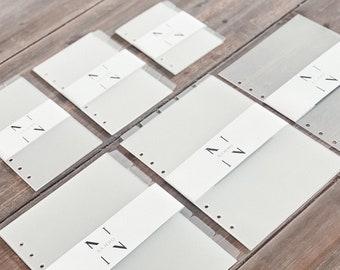 A5 / Personal / Pocket transparent, frosted index for ring binders with side tabs | Dividers for planners | Index for ring binders