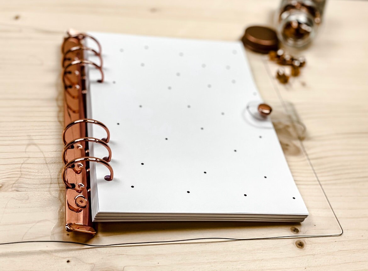 Ringbuch Kalender extra große Ringe Roségold A5  Etsy
