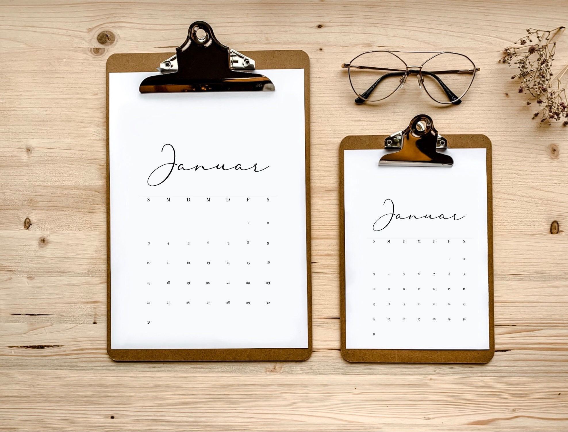 Calendar ・ Clipboard ・ A5 & A4 ・ 2024 ・
