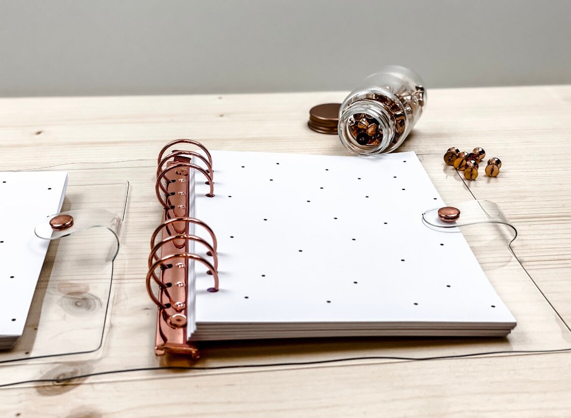 Ringbuch Kalender extra große Ringe Roségold A5  Etsy