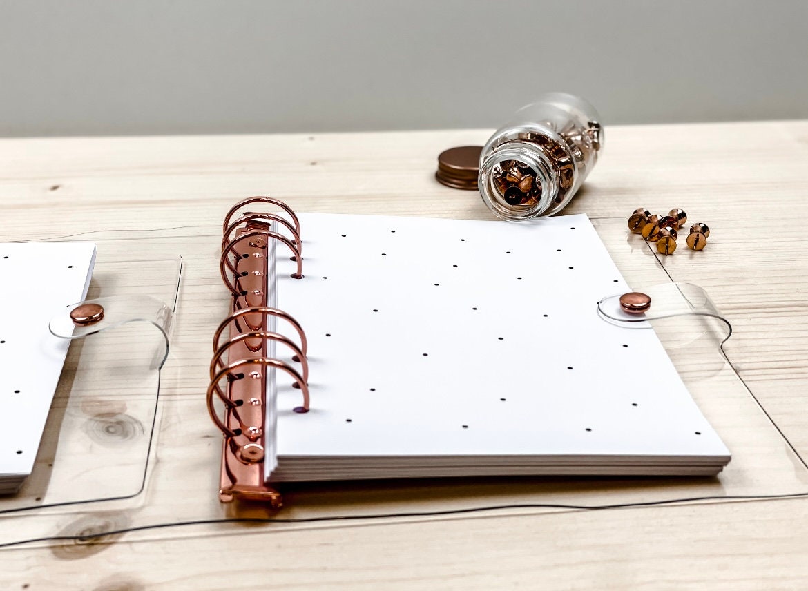 Ringbuch Kalender extra gro&szlig;e Ringe Ros&eacute;gold A5 | Etsy