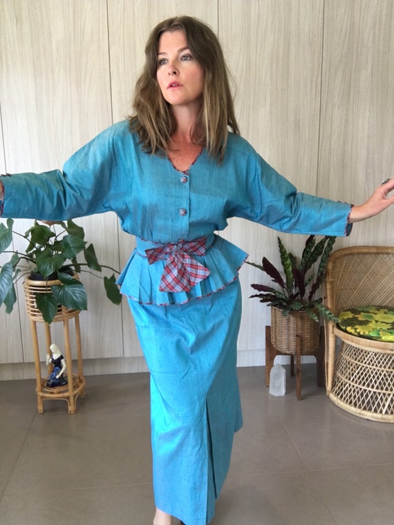 Fabulous, 80's, Anna Belinda, Two Piece, Tartan, T