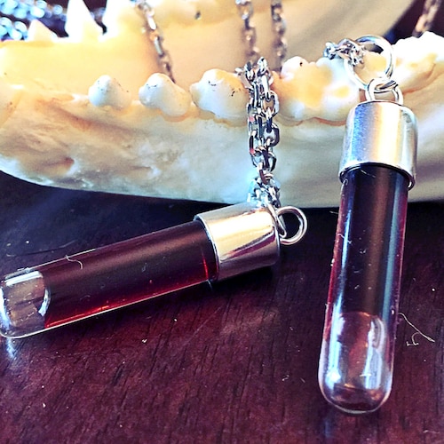 Sterling Silver Blood Vial Pendant Kit Lovers Includes Etsy