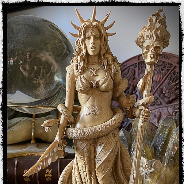 Goddess Hecate Statue - Goddess of Magic, Necromancy, Witchcraft