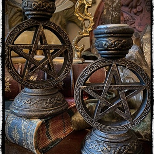 Pentagram Candle Holder Set