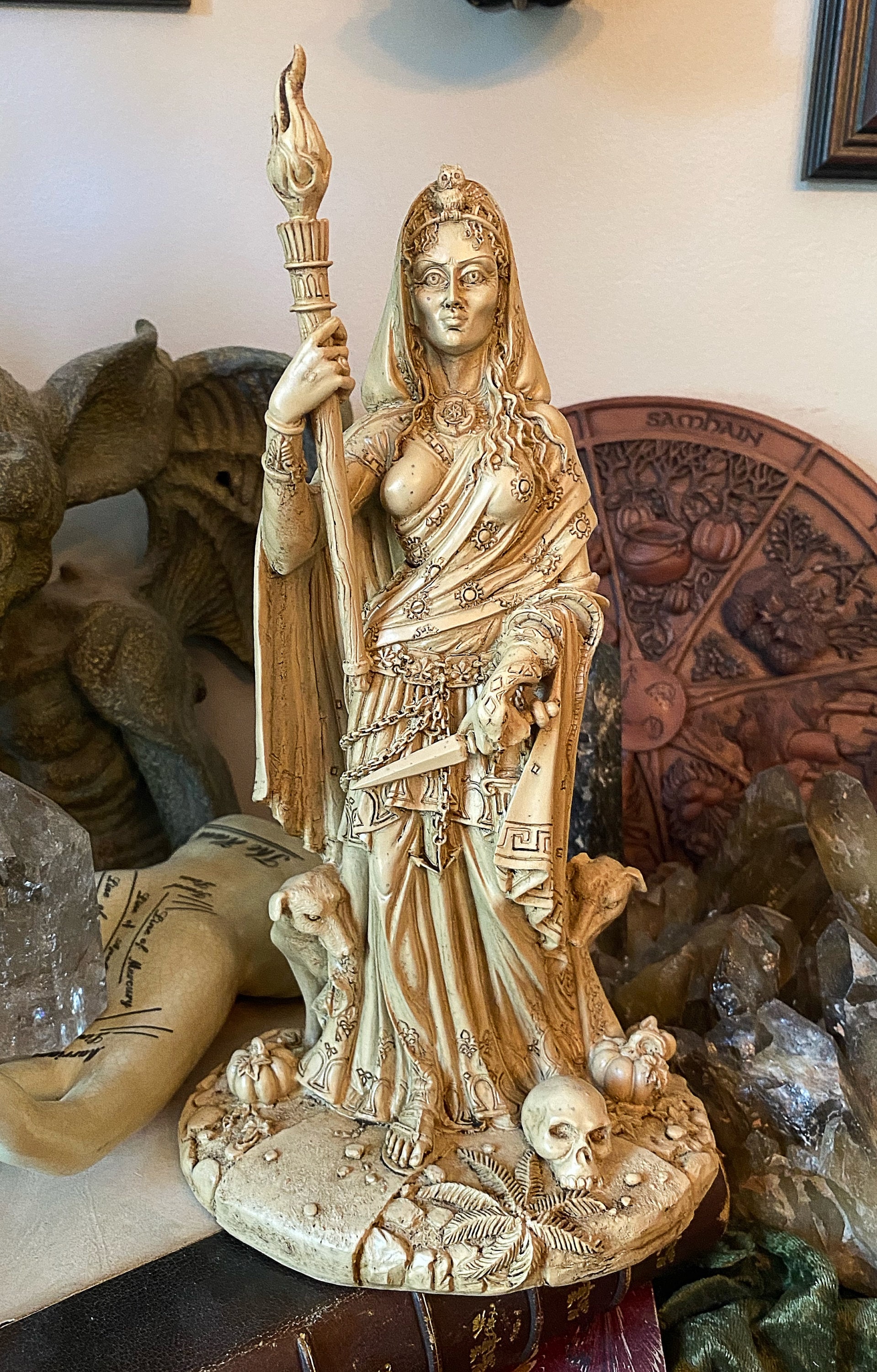 Goddess Hecate Statue 2 Goddess of Magic Necromancy Etsy